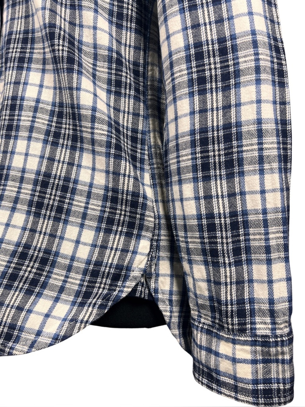 Madewell Blue and White Plaid Button Down Shirt, Size XS - Picture 5 of 9
